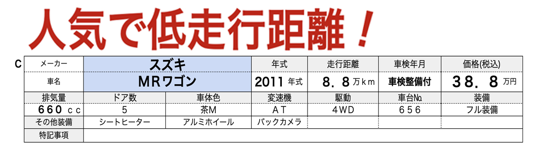 中古軽自動車が安い秋田市土崎のあすなろオートガーデンのおすすめ車