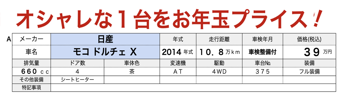 中古軽自動車が安いあすなろオートガーデンのおすすめ車