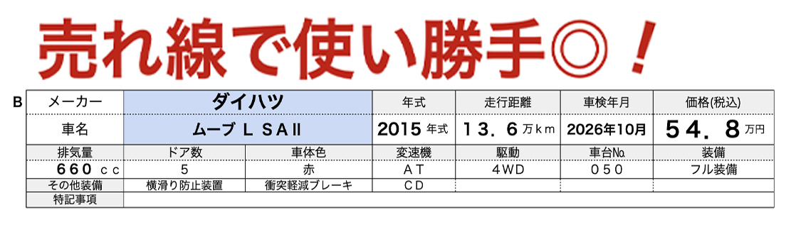 中古軽自動車が安い秋田市土崎のあすなろオートガーデンのおすすめ車
